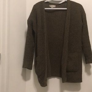 This is a forestry green cardigan!